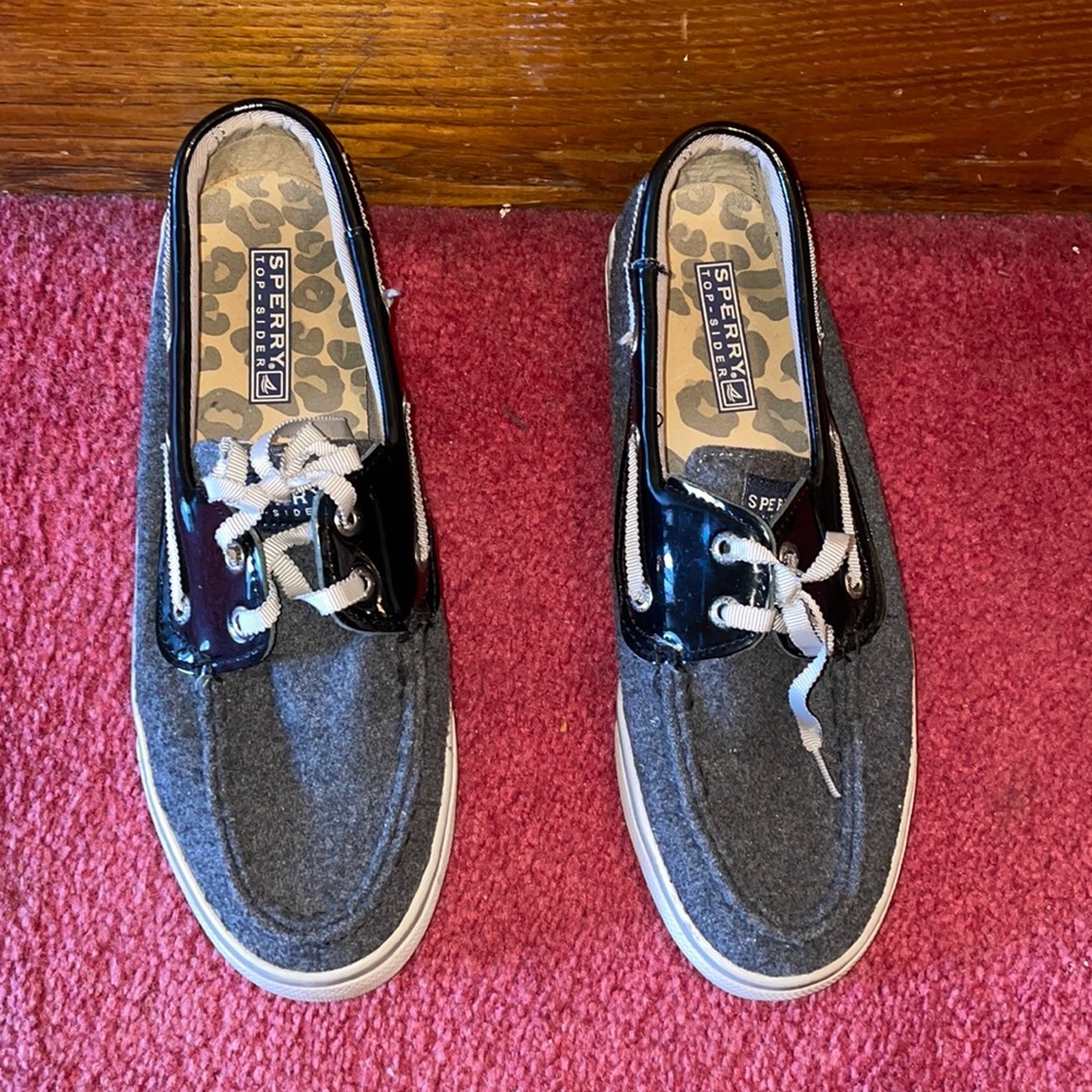 Sperrys gray with black accent!